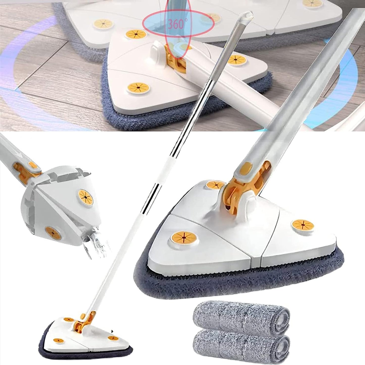 Triangular Mop | Wet & Dry Multifunctional Cleaning Mop