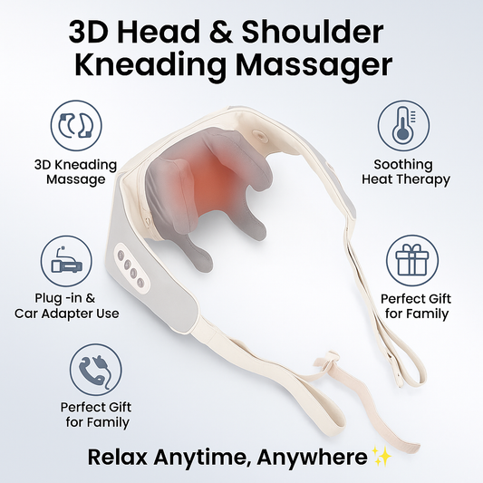 3D Head & Shoulder Kneading Massager - My Store